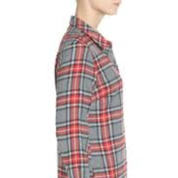 KUT from the Kloth Long Sleeve Plaid Flannel Button Down Shirt - Picture 12 of 13